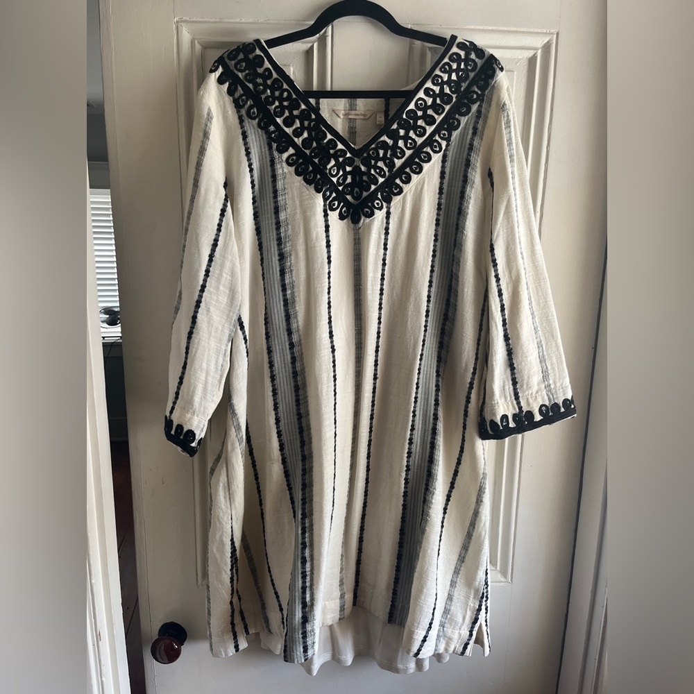 Linen Embroidered Dress